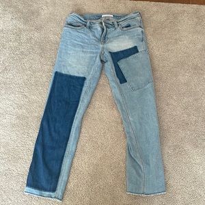 Blue Patchwork Loft Jeans